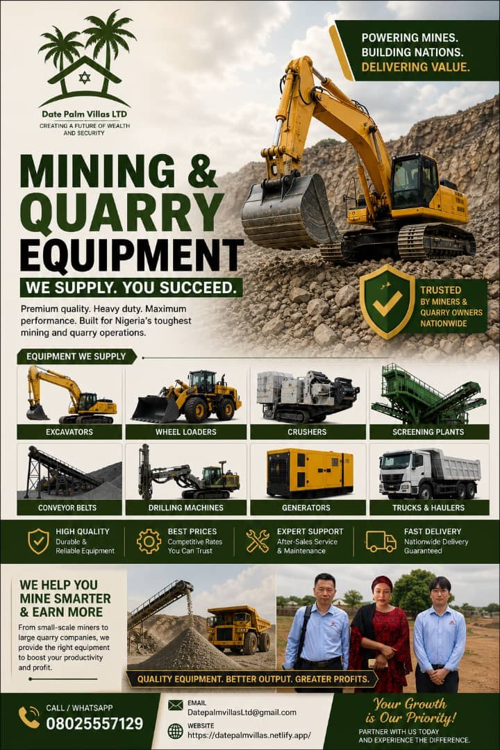 Mining and Quarry Equipment — Excavators, wheel loaders, crushers, screening plants and more.