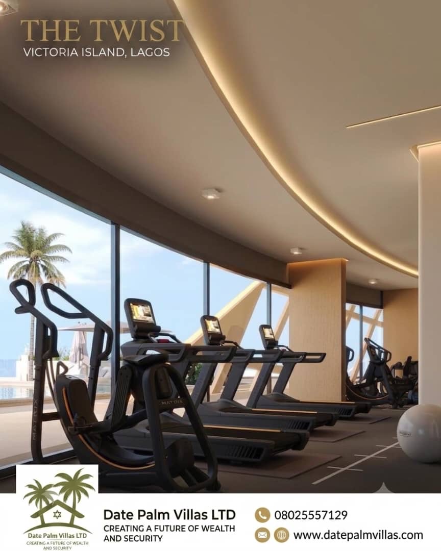 The fully equipped residents' gym at The Twist.