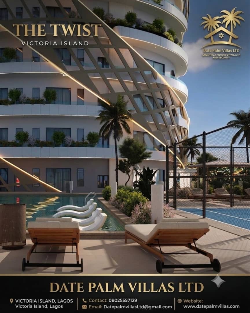 The swimming pool with private cabanas and the padel court at The Twist.